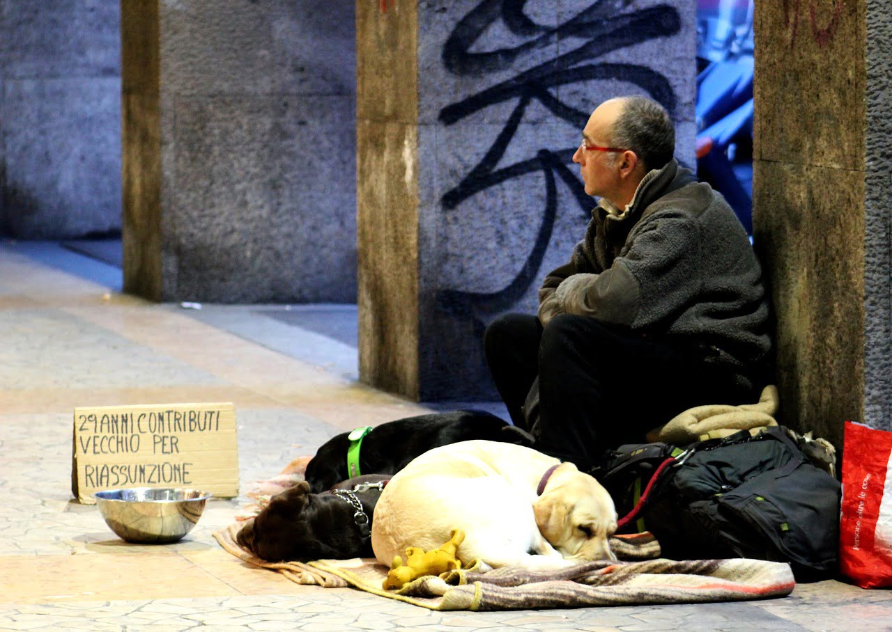 A un clochard il cuore cessa di battere, il suo cane si rifiuta di abbandonarlo